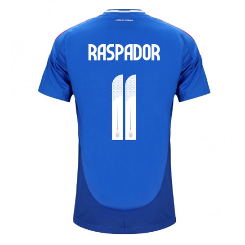 Fotballdrakt Herre Italia Giacomo Raspadori #11 Hjemmedrakt EM 2024 Kortermet